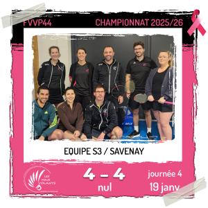 Rencontre J4 de la S3 : Vigneux contre Savenay (nul)